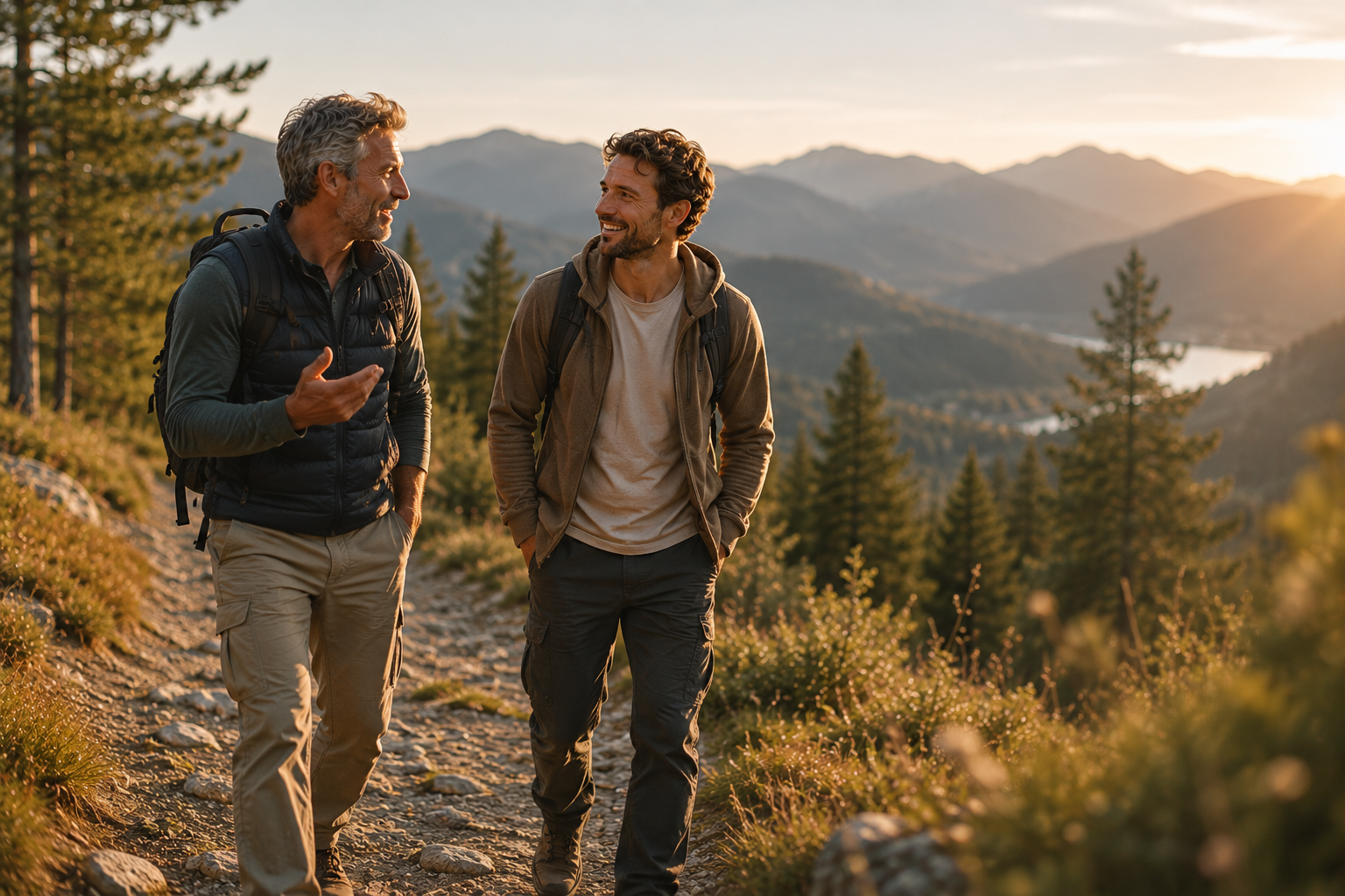Menschen wandern in der Natur